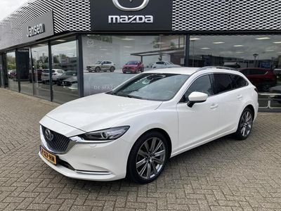 tweedehands Mazda 6 Sportbreak 2.5 SkyActiv-G 194 Signature , Automaat, Leder, Adap.Cruise, 360 Camera, Bose, Stoelverwarming/ventilatie, LMV 19 Inch, Navi, Apple Carplay, PDC, Clima