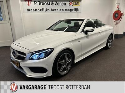 tweedehands Mercedes 180 C-KLASSE CabrioletPremium Plus AMG Airscarf | Alarm klasse 3 | Achteruitrijcamera | Adaptief onderstel | Cruise control | Climate control | Stoelverwarming | Navigatie | Parkeersensoren v+a | 18INCH