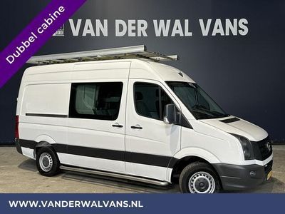 tweedehands VW Crafter 2.0 TDI 164pk L2H2 Dubbele cabine Airco | inrichting | Omvormer | 6 Zits | 2800kg trekhaak Imperiaal, Trap, Cruisecontrol, Chauffeursstoel