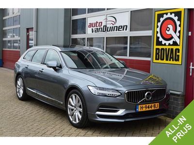 tweedehands Volvo V90 2.0 T8 AWD Inscription O.a: Wegklap Haak, Leder, Pano, HUD, ACC, Stoelverw, Etc. All-in prijs!