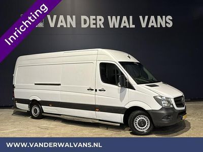 tweedehands Mercedes Sprinter 316NGT L3H2 Automaat Post NL inrichting Euro6 *Rijklaar* Camera sidebars, schappen, doorloop deur, 270 graden achterdeuren