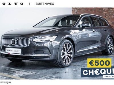 tweedehands Volvo V90 T6 Automaat Recharge AWD Ultimate Bright Tailored Wool interieur | Panoramadak |Premium Audio by Harman en Kardon | 360º camera | Stoel- en stuurverwarming | Google Infotainment