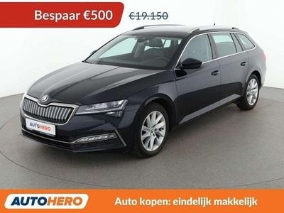 Occasion Skoda Superb Style 218 PK (160 kW) 2021 Blauw Stationwagen