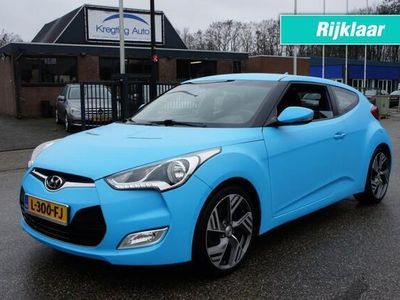 tweedehands Hyundai Veloster 1.6 GDI I-SPORT WRAPMATBLAUW/NAVI/KEYLESS/CAMERA/18INCH PERFECTE