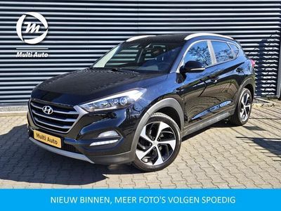 tweedehands Hyundai Tucson 1.6 T-GDi Premium 4WD 177pk Automaat 56419 km | Lederen Bekleding | Camera | Navi | 19"L.M DAB | Laneassist | Stuurverwarming |