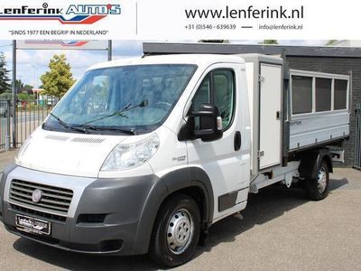 tweedehands Fiat Ducato 2.3 MultiJet 120 pk 3-Zijdige Kipper Airco, Navi, Trekhaak 3.000 kg, LxBxH 307x203x40 cm