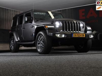 tweedehands Jeep Wrangler Unlimited 4xe 380 Sahara SKY ONE TOUCH / Cabrio / Leder / Navi / 360 Camera / ACC / Lane Assist / Dode Hoek/ Led