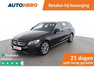 tweedehands Mercedes T180 C-KLASSE EstateAvantgarde 155PK | PJ30038 | Dealer Onderhouden | Navi | Stoelverwarming | Cruise | Parkeersensoren V+A | Climate | Lichtmetaal |