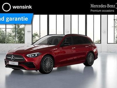 Rood (metallic) Occasion 2022 Mercedes C200 AMG line Stationwagen | € 37.850 (Eerlijke prijs)