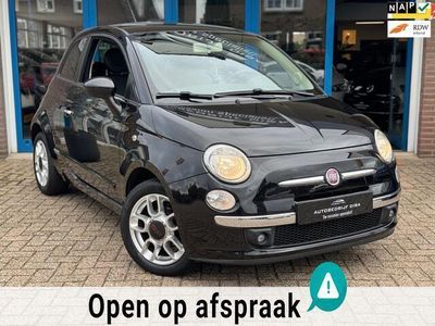 tweedehands Fiat 500 1.2 Sport 2009 Zwart NAVI AIRCO LM APK NAP!