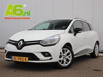 tweedehands Renault Clio IV Estate 0.9 TCe Limited Keyless Navigatie Airco Cruise Bluetooth PDC 16 inch LMV