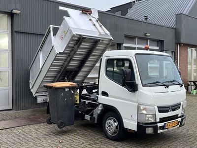 tweedehands Mitsubishi Canter 3S13 3.0 Automaat Veegvuilkipper zijlader voor containers Airco Werkverlichting Kipper Open laadbak Pick-up P-up Vuilniswagen Vuilnisauto Zijbelader Vuilnis Ex overheid