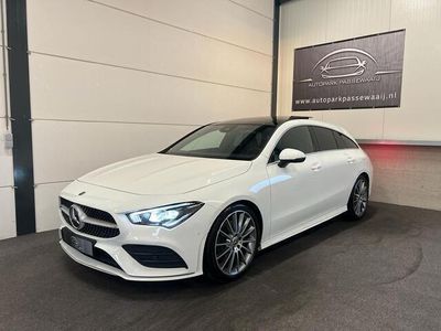 tweedehands Mercedes CLA220 Shooting Brake AMG Premium Plus Sfeerverlichting, Virtual Cockpit, Pano, Cruise, Stoelverwarming