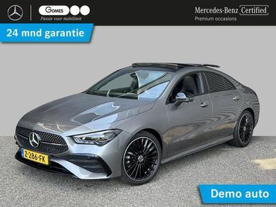 tweedehands Mercedes CLA180 AMG Line | Premium Plus | Nightpakket | Panoramadak | 360° Camera | Head-up display | Burmester | Sfeerverlichting | Memorystoelen Verwarmd | Apple & Android Carplay