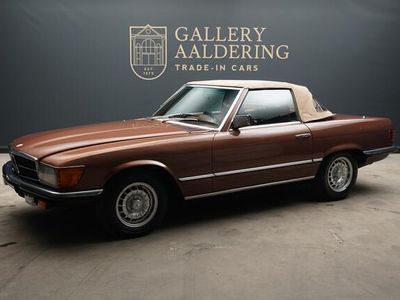 tweedehands Mercedes SL280 W107 European bumpers/headlights, Milan Brown Metallic, Brown leather, Automatic gearbox, Poduction-date Nov-1978, Option 870 electric seat heater