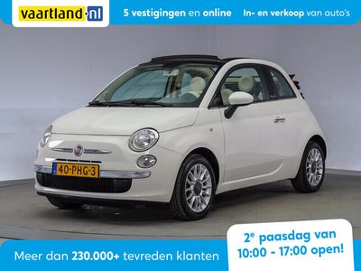 tweedehands Fiat 500C 5001.2 Lounge [ Airco Lichtmetaal Half Leder ]