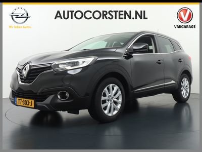 tweedehands Renault Kadjar T 131 PK PanoDak Navi PDC-A+Voor Dual-Ecc Pack-R Link Regen+Licht-Sesor Voicecommand Bordherkenning ASR ESP ABs LED Intens MultiMedia ParkAssist Lane-Assist 17"Lmv Keyless Led Priv.glass 1/2 Leer SpoorAssist Visio-Systeem Sport-comfort stoe