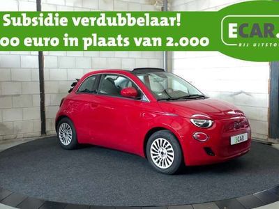 tweedehands Fiat 500e Cabrio RED 42 kWh / 308 km WLTP / 118pk / Winterpa