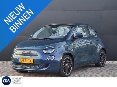 Groen Occasion 2021 Fiat 500e La Prima Cabriolet | € 19.400 (Eerlijke prijs)