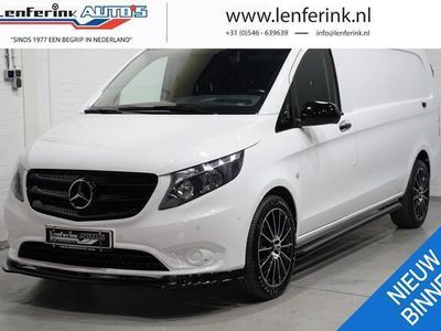 tweedehands Mercedes Vito 116 CDI 163 pk Aut. L3 Black&White Edition Navi, Camera, 19" LMV, Spoiler V+A, Sidebars Zwart, 3-Zits