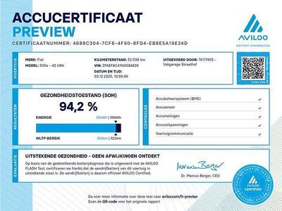 Grijs Gebruikt 2022 Fiat 500e La Prima Hatchback | € 19.500 (Eerlijke prijs)