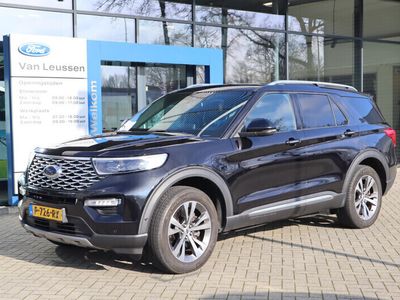 tweedehands Ford Explorer 3.0 V6 PHEV PLATINUM 457PK AUTOMAAT 7-PERSOONS AD-CRUISE MEMORYSEAT LEDER STOEL/STUURVERW. SCHUIF/KANTELDAK NAVI BANG&OLUFSEN-AUDIO BLIND-SPOT