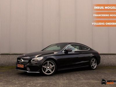 Occasion Mercedes C180 AMG line 157 PK (115 kW) 2016 Zwart, metallic lak Coupé
