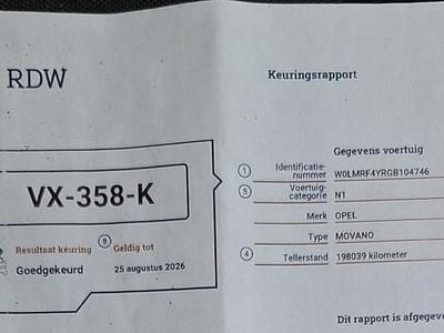 Occasion 2016 Opel Movano | € 3.800