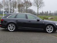 tweedehands Audi A4 Avant 1.4 TFSI 3x S-line Trekhaak wegklapbaar | 18'' LMV | Navi | Stoelverwarming | 1/2 leer | Bluetooth | Metallic zwart