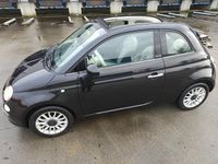 Occasion Fiat 500 Lounge 69 PK (50 kW) 2010 Zwart (metallic) Cabriolet