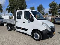 tweedehands Opel Movano 2.3 CDTI 125pk L2 DC 7 persoons / rijklaar ¤ 14.950 ex btw / lease vanaf ¤ / airco / cruise / trekhaak 2500kg / schotten neerklapbaar / open laadbak