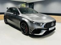 tweedehands Mercedes A45 AMG S AMG 4MATIC 422 PK // AMG Performance Kuipstoelen met Memory // Head-Up Display // V-Max 270 km/u // Burmester // AMG Ride Control // Multi-Beam // Panoramadak // Multicontourstoelen // Alcantara AMG Stuur