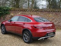 tweedehands Mercedes E300 GLC-KLASSE Coupé4Matic EQ Power First owner car, A very complete (many options) car, Very low mileage, VAT (BTW) deductible, Maintained by the official Mercedes Benz dealer, A beautiful color combination in red over black/red leather