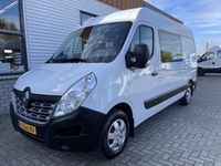 tweedehands Renault Master T35 2.3 dCi 130pk L2H2 DC 6 persoons / vaste prijs rijklaar ¤ 16.950 ex btw / lease vanaf ¤ 311 / airco / cruise control / navigatie / trekhaak 2500 kg / pdc achter !