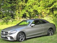 tweedehands Mercedes 200 C-KLASSE Cabriolet4MATIC AMG-LINE AUTOMAAT 1E EIGENAAR!! COMAND NAVIGATIE, APPLE CARPLAY, NEKVERWARMING, LEER, STOELVERWARMING, STOELVENTILATIE, MEMORYSTOELEN, 360 GRADEN CAMERA, PARKEERHULP VOOR/ACHTER, WINDSCHERM, MULTIBEAM LED, 18"AM