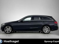 Occasion Mercedes C180 AMG line 157 PK (115 kW) 2018 Zwart Stationwagen