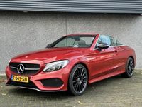 tweedehands Mercedes 200 C-KLASSE CabrioletAMG Comand | 360 Gr Camera | LED | Night | Alcantara Stuur | Stoelverwarming | Designo Hyacintrood | PRACHTIG!!