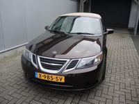 tweedehands Saab 9-3 Cabriolet Java bruin metallic komt nieuwe kap op.