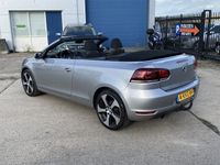 tweedehands VW Golf Cabriolet 1.6 TDI Bluemotion, AIRCO(CLIMA), ELEK-DAK, GROOT NAVIGATIE, STOELVERWARMING, 4X ELEK-RAMEN, BLUETOOTH-RADIO-CD-MP3-AUX, CENT-VERGRENDELING, LM-VELGEN, EURO 5