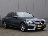 tweedehands Mercedes C300 CDI HYBRID AMG-Line navigatie 2016 grijs