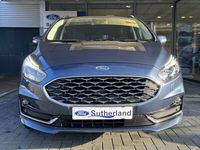 tweedehands Ford S-MAX 2.5 FHEV Vignale 190pk Hybrid | Trekhaak afneembaar | 1.750 kg trekgewicht | Stoelverwarming + ventilatie | Lederen bekleding + Memory stand | Navigatie |