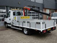 tweedehands Iveco Daily 50C14G 136pk Cng/Benzine PTO Kraan Palfinger PC2700a Trekhaak 3500kg Luchtvering Cruise control Tachograaf 1e eigenaar ex gemeente Erdga Open laadbak Pick-up p-up