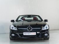 tweedehands Mercedes SL350 rood leer, automaat, hard top, Youngtimer