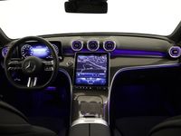 tweedehands Mercedes C300e AMG | Elektrisch wegklapbare trekhaak | Dodehoeksensoren | Elektrische stoelen met memory | Stoelverwarming | Sfeerverlichting | Inclusief 24 MB Certified garantie voor Europa
