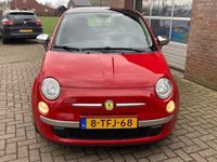 tweedehands Fiat 500 Ferrari edition, zwart dak, airco, NAP