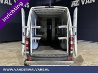 tweedehands Mercedes Sprinter 316NGT L3H2 Automaat Post NL inrichting Euro6 *Rijklaar* Camera sidebars, schappen, doorloop deur, 270 graden achterdeuren