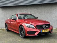 tweedehands Mercedes 200 C-KLASSE CabrioletAMG Comand | 360 Gr Camera | LED | Night | Alcantara Stuur | Stoelverwarming | Designo Hyacintrood | PRACHTIG!!