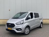 tweedehands Ford Transit Custom 320 L2 Limited dubb.cab 2.0 130 pk automaat-2x schuifdeur-navi-trekhaak