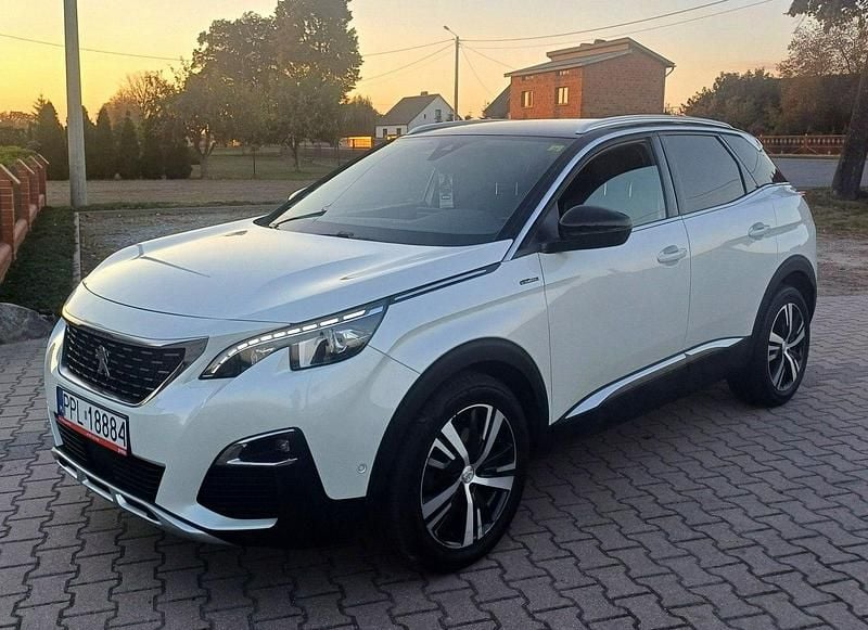 Biały Używany 2018 Peugeot 3008 GT-line SUV | 68 500 zł (Uczciwa cena) - Obraz 1/4