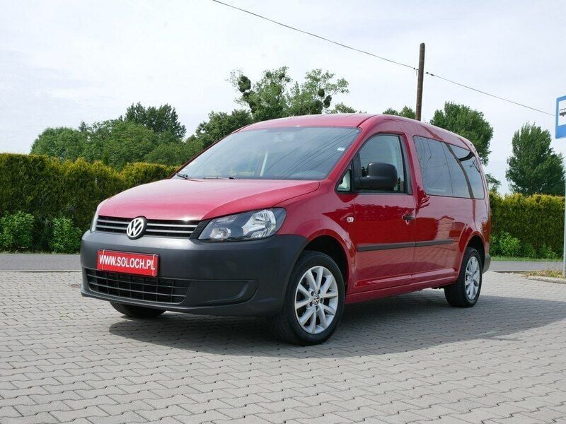 Czerwony Używany 2015 VW Caddy Minivan | 47 700 zł (Uczciwa cena) - Obraz 1/4
